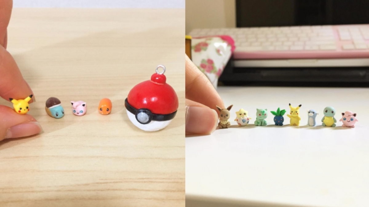 超精巧的寶可夢微型迷你黏土公仔，是不是非常可愛呢？