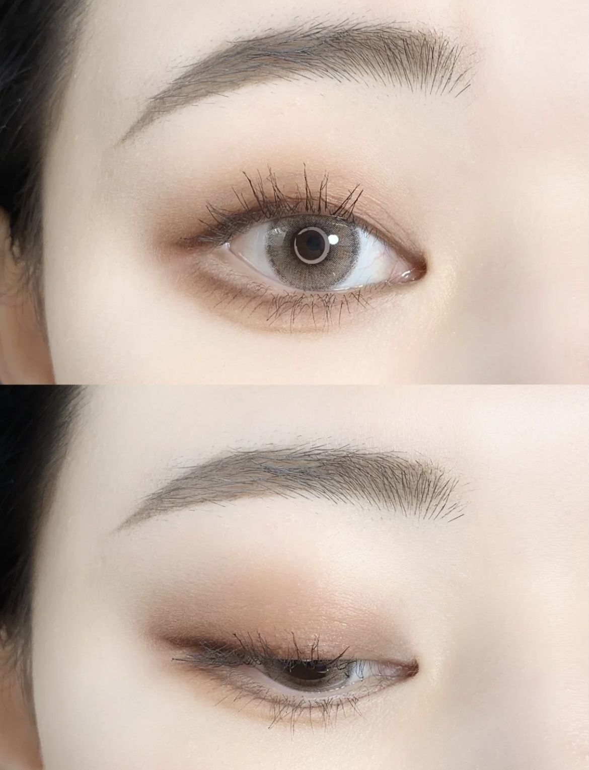 單眼皮大眼妝技巧2:深色眼影拉長眼尾+細眼線