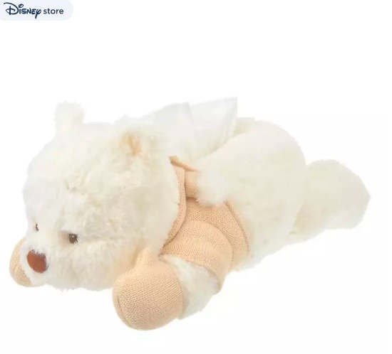 奶茶維尼面紙套側面看超軟萌