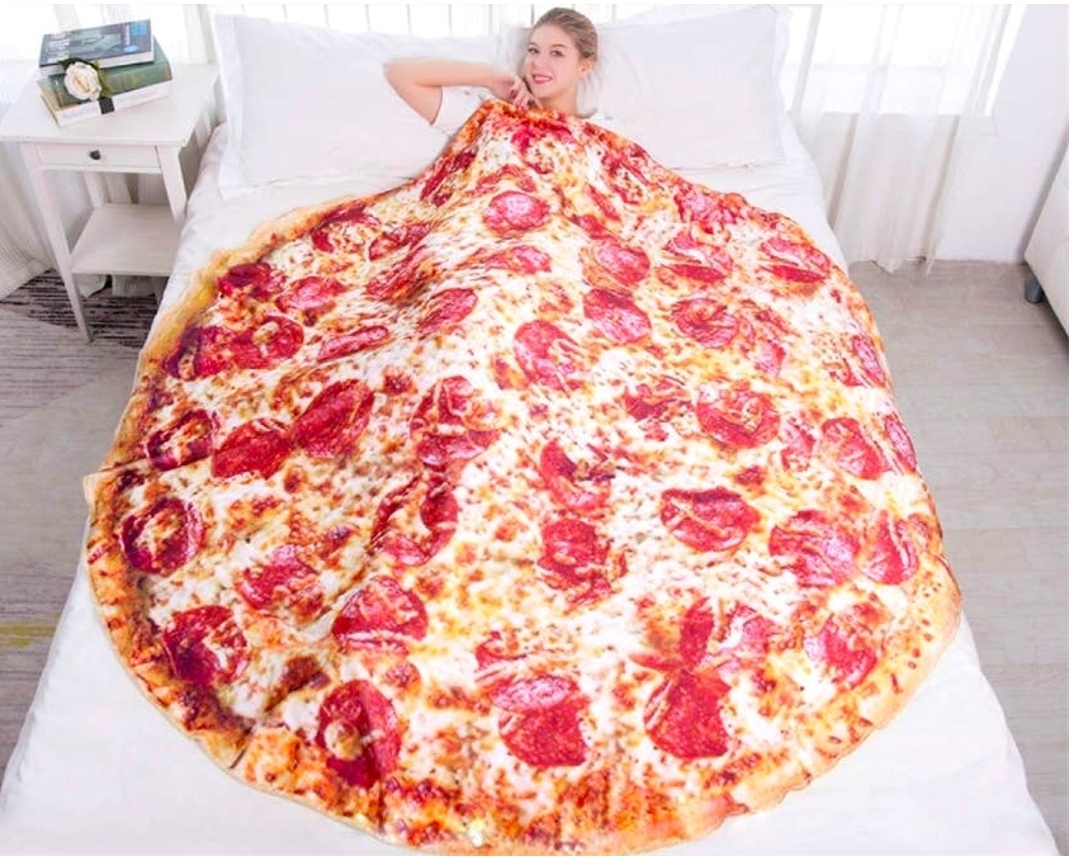 披薩毛毯全景照