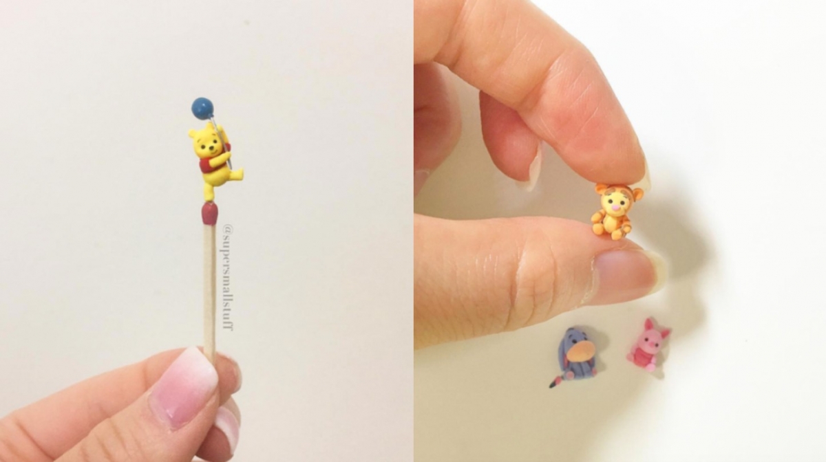 可愛的維尼、跳跳虎、小豬、屹耳全部變成米粒般的大小了！