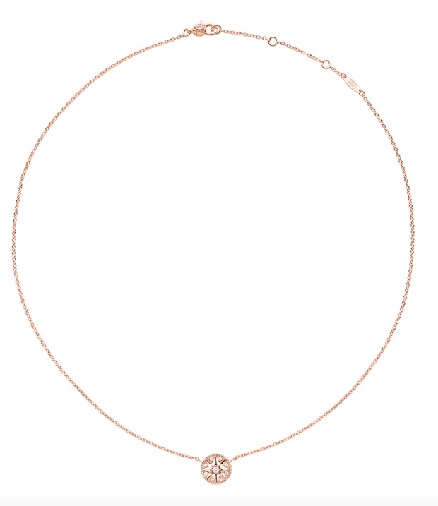 Rose des Vents 羅盤玫瑰鑽石玫瑰金項鍊 NTD107,700