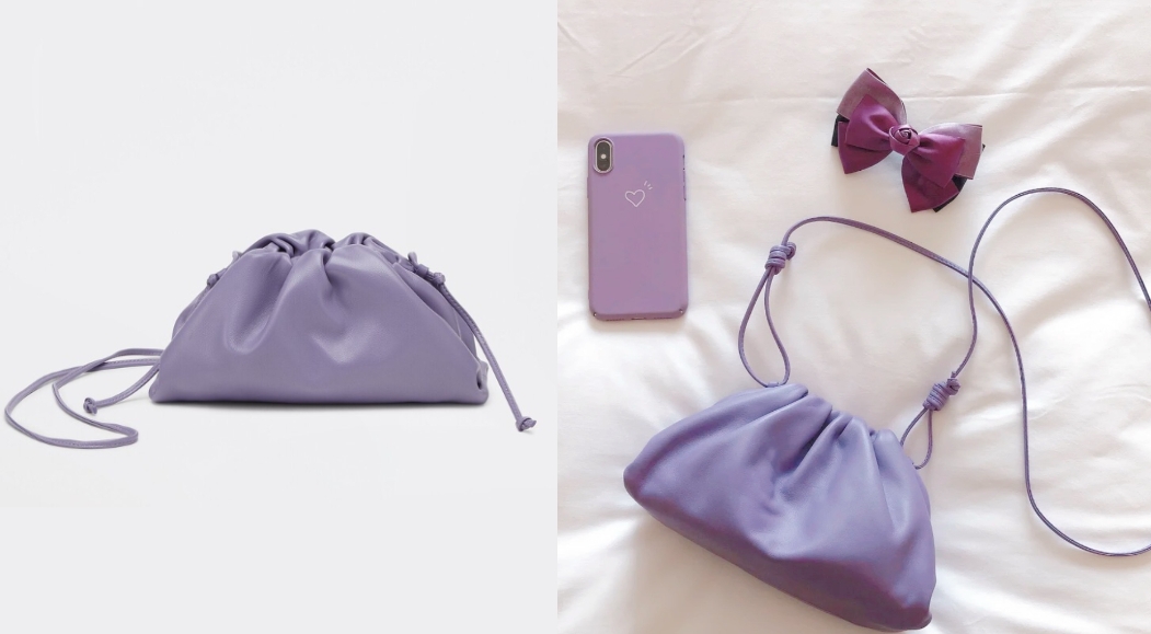 2022 Pantone「長春花藍」包包推薦3:Bottega Veneta Mini Pouch 雲朵包，近NT$58,000