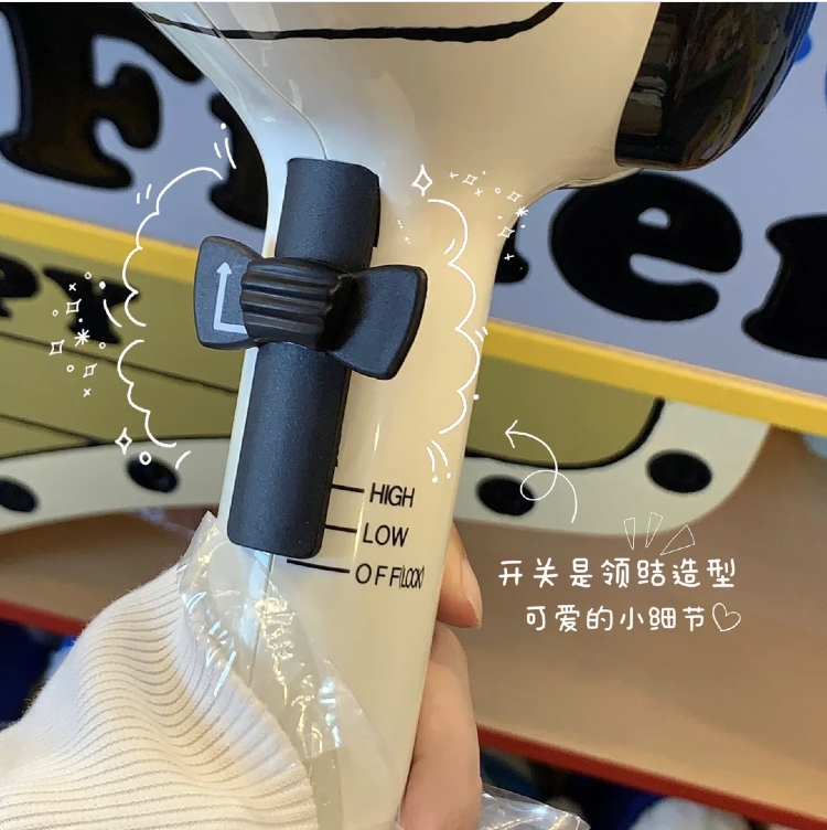 SNOOPY造型吹風機開關為領結