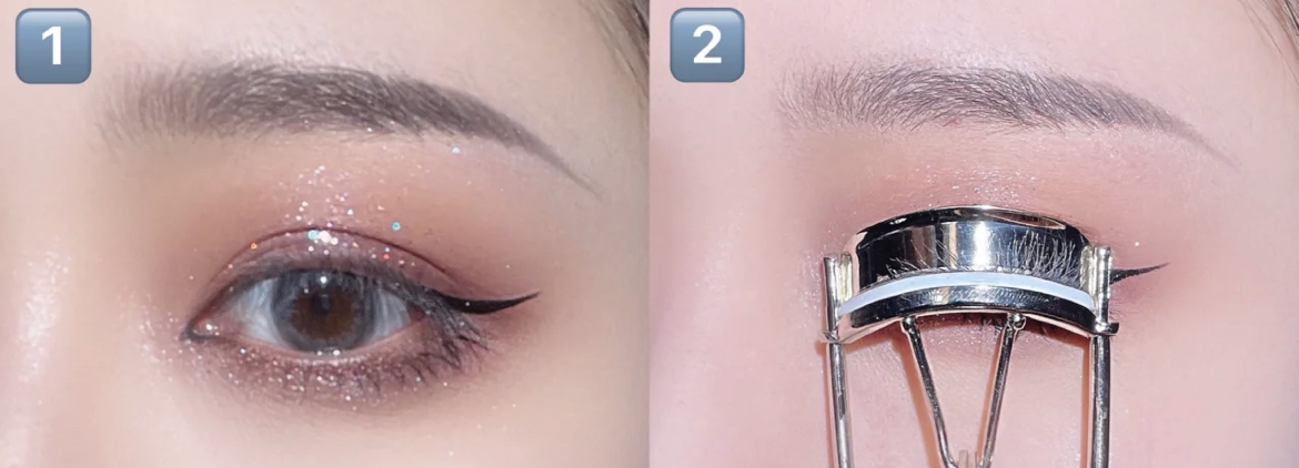 C字型夾睫毛法Step1：「一次性」夾起睫毛