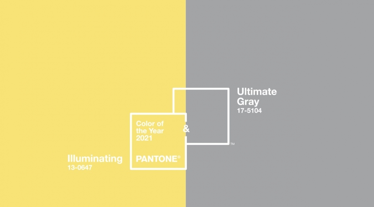 2021 Pantone「極致灰(Ultimate Gray)」和「亮麗黃(Illuminating)」