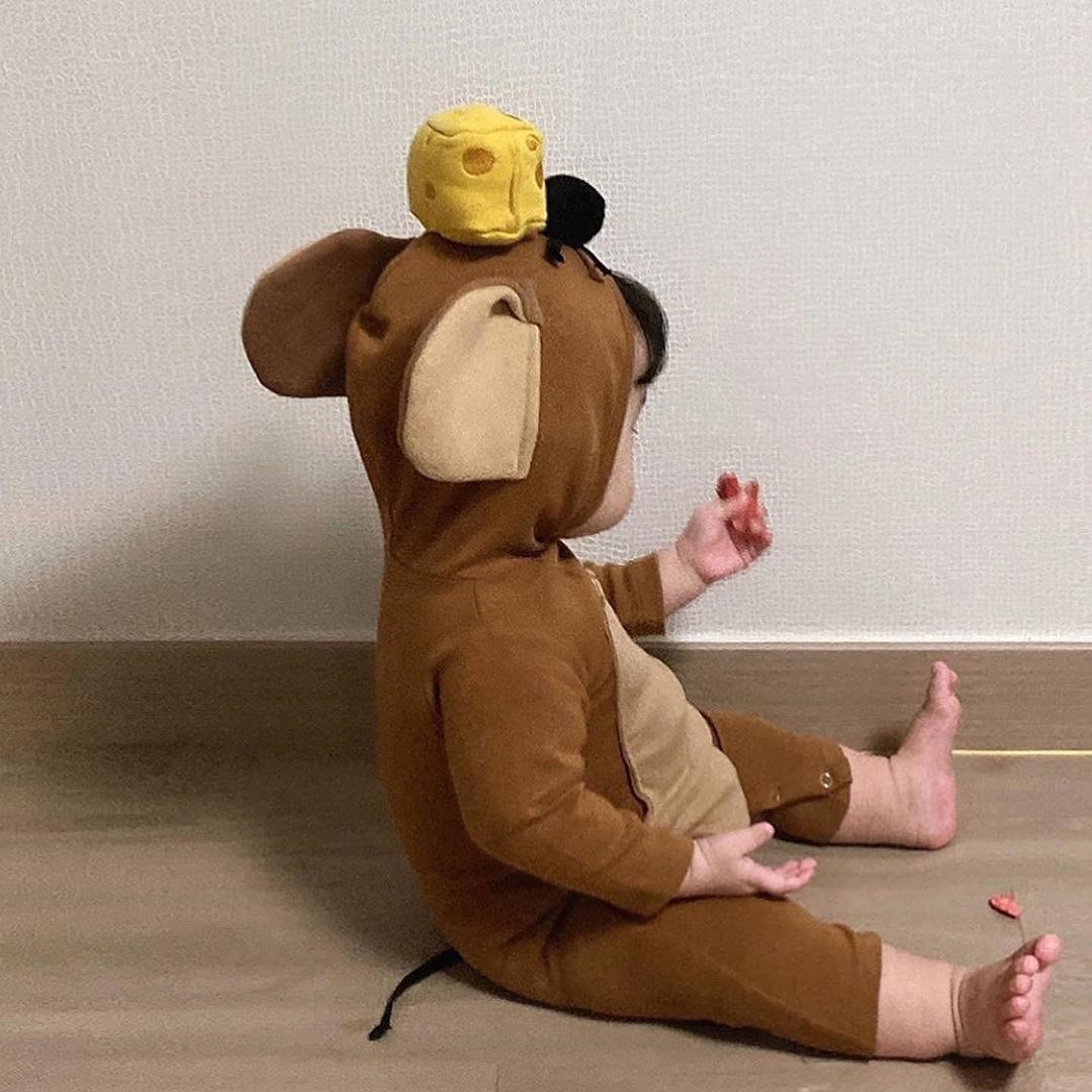 Hehu shop小老鼠保暖衣頭上有乳酪蛋糕