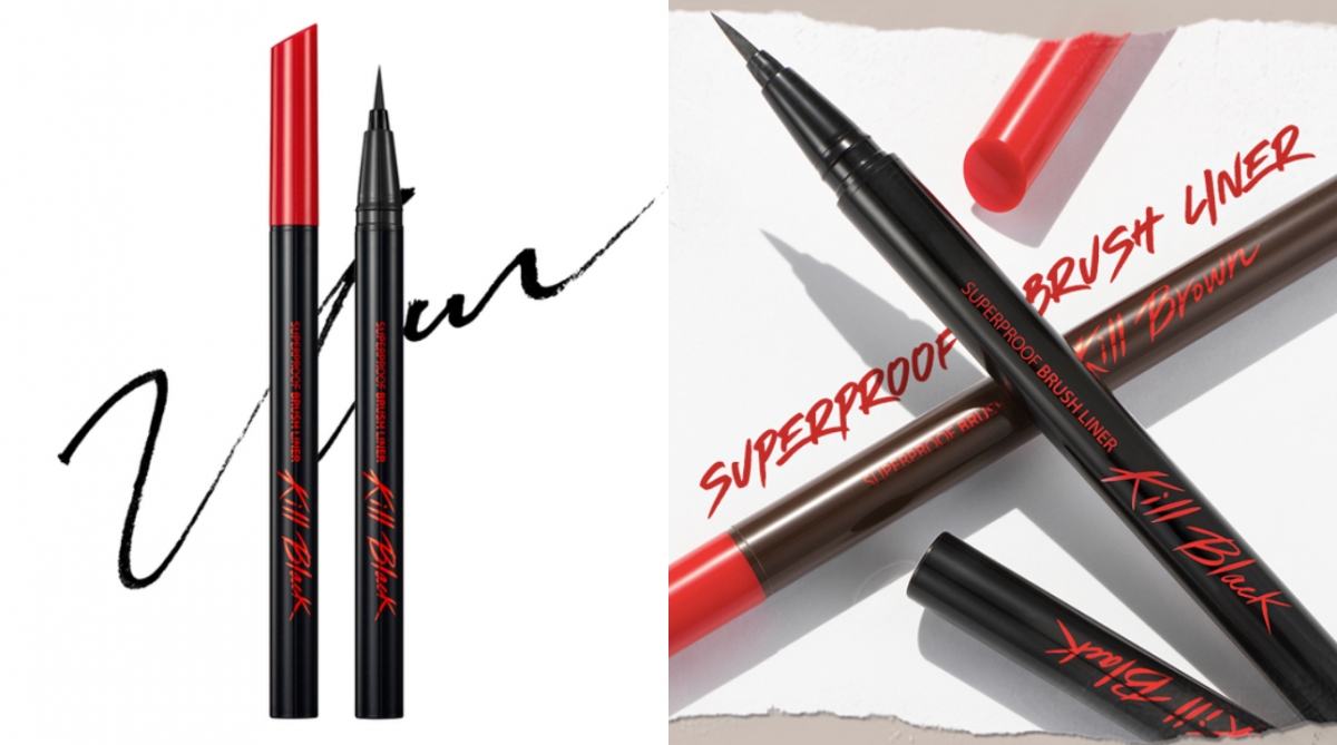 爆款眼線筆推薦3：CLIO 新魅黑防水柔順眼線液 超激細紅蓋版，NT$380