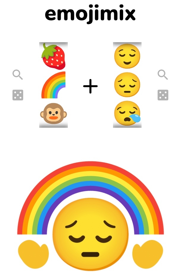 以拉霸方式搭配出隨機emoji