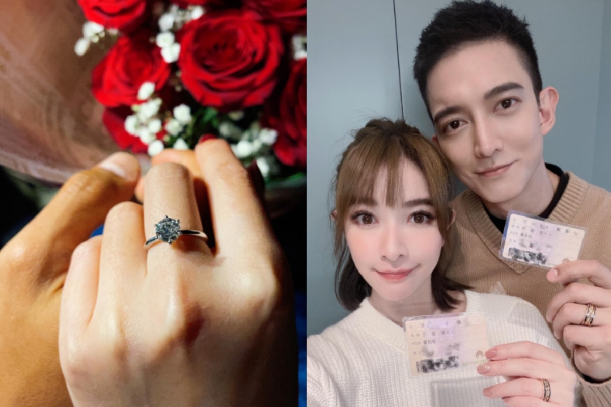 許維恩在今年生日當天,與王家梁前往戶政事務所登記結婚。