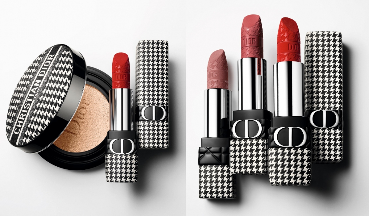 2022唇膏新品推薦:DIOR 限量千鳥格提花 藍星唇膏