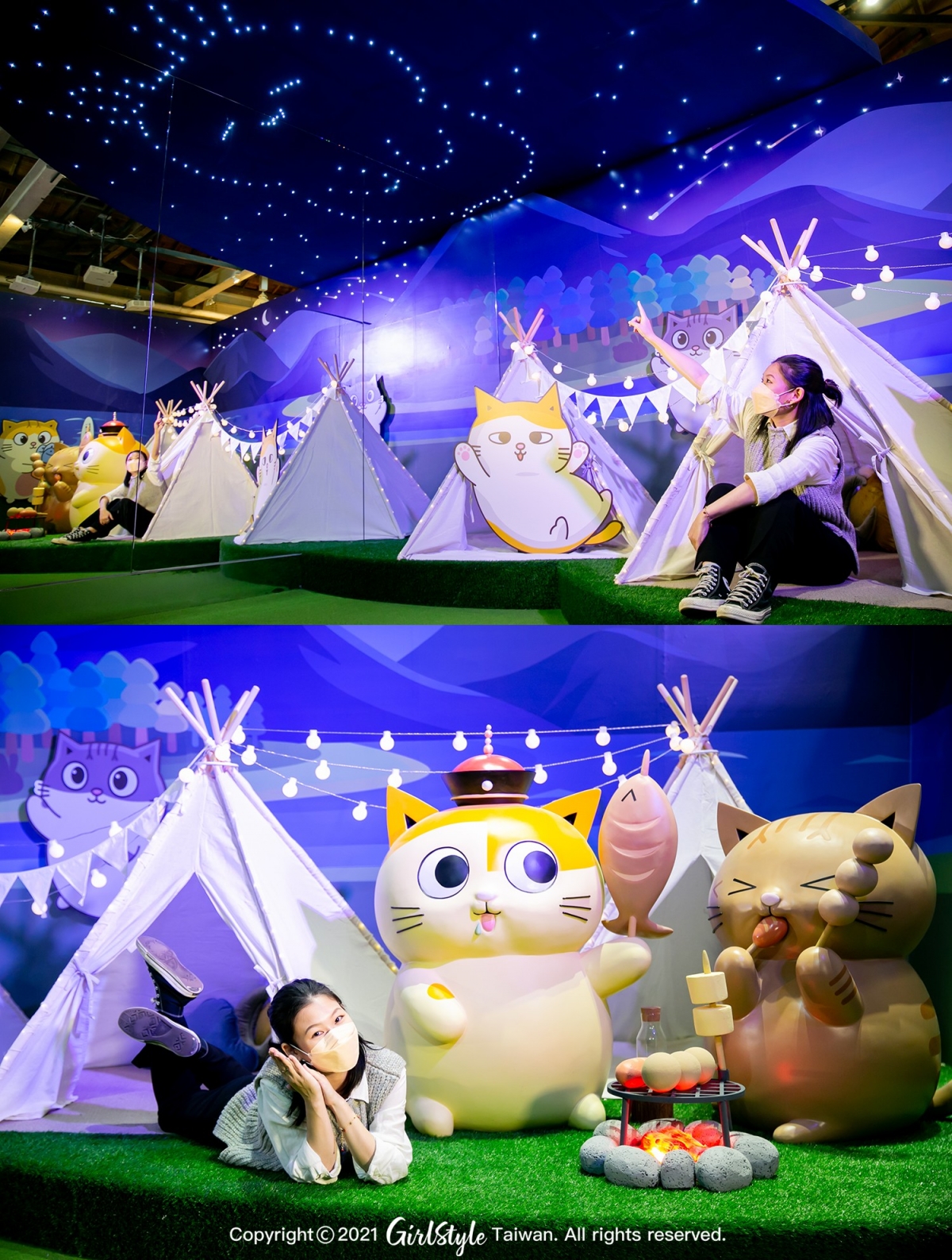 天空閃閃發亮的群星,看起來就像是灰胖呢