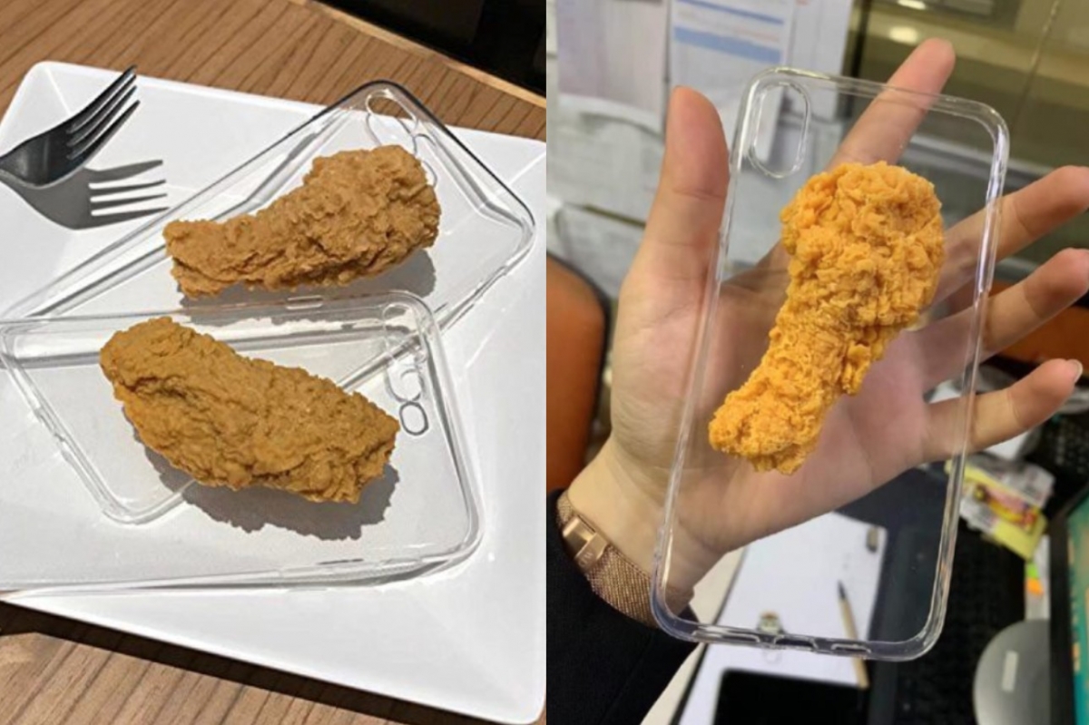 「炸雞塊手機殼」在不同光影下的細節還原度都超高!