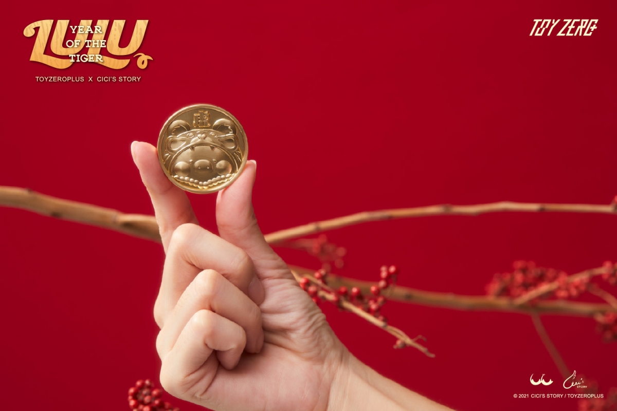 紀念幣上以滿版的LuLu豬示意
