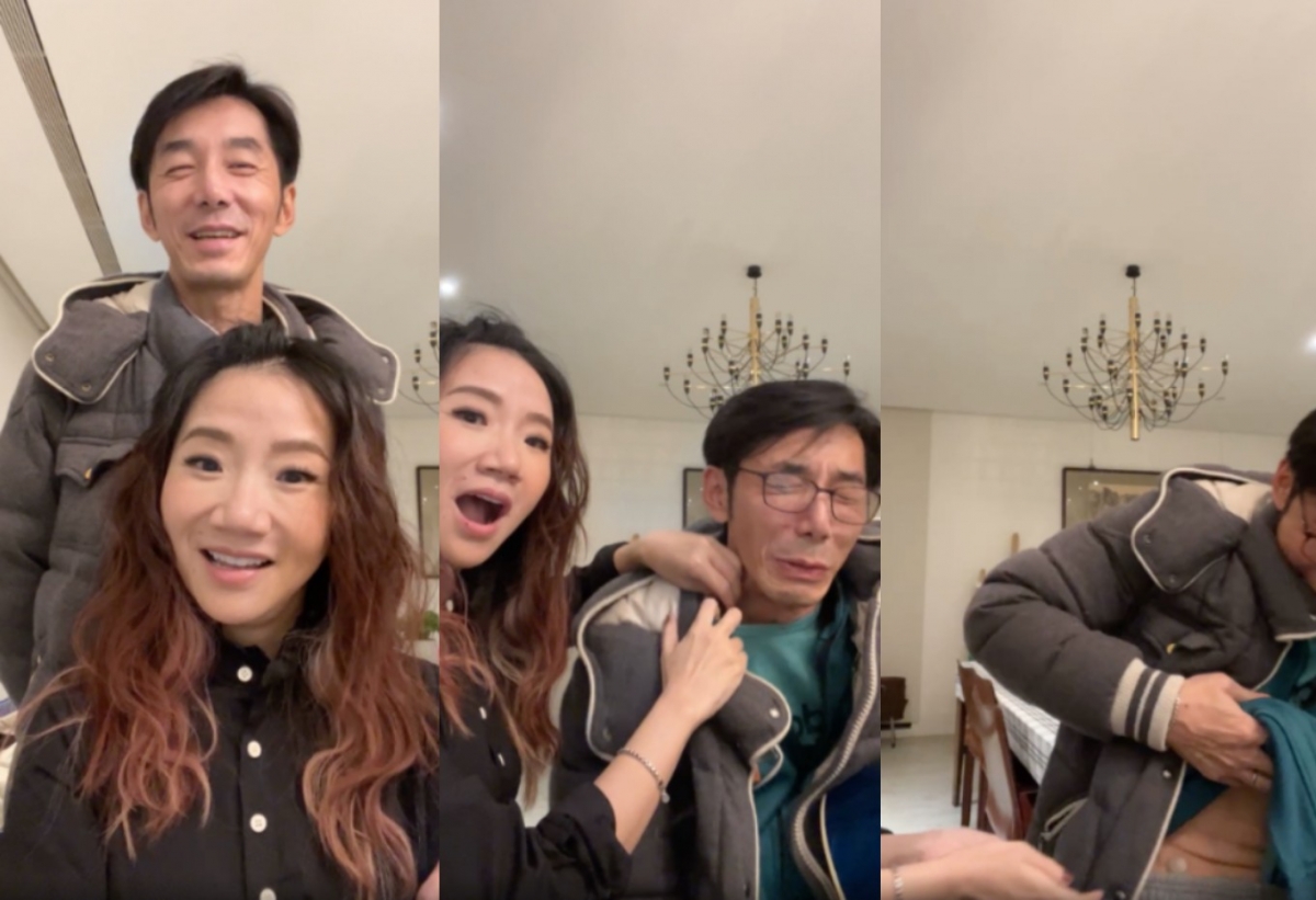 陶晶瑩近日與老公李李仁一起開直播。