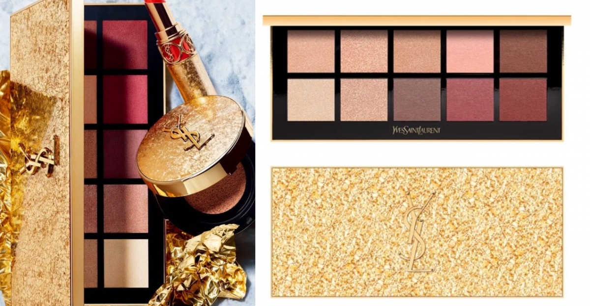 聖誕眼影盤推薦6:YSL 限量流金聖誕彩妝盤，NT3,600