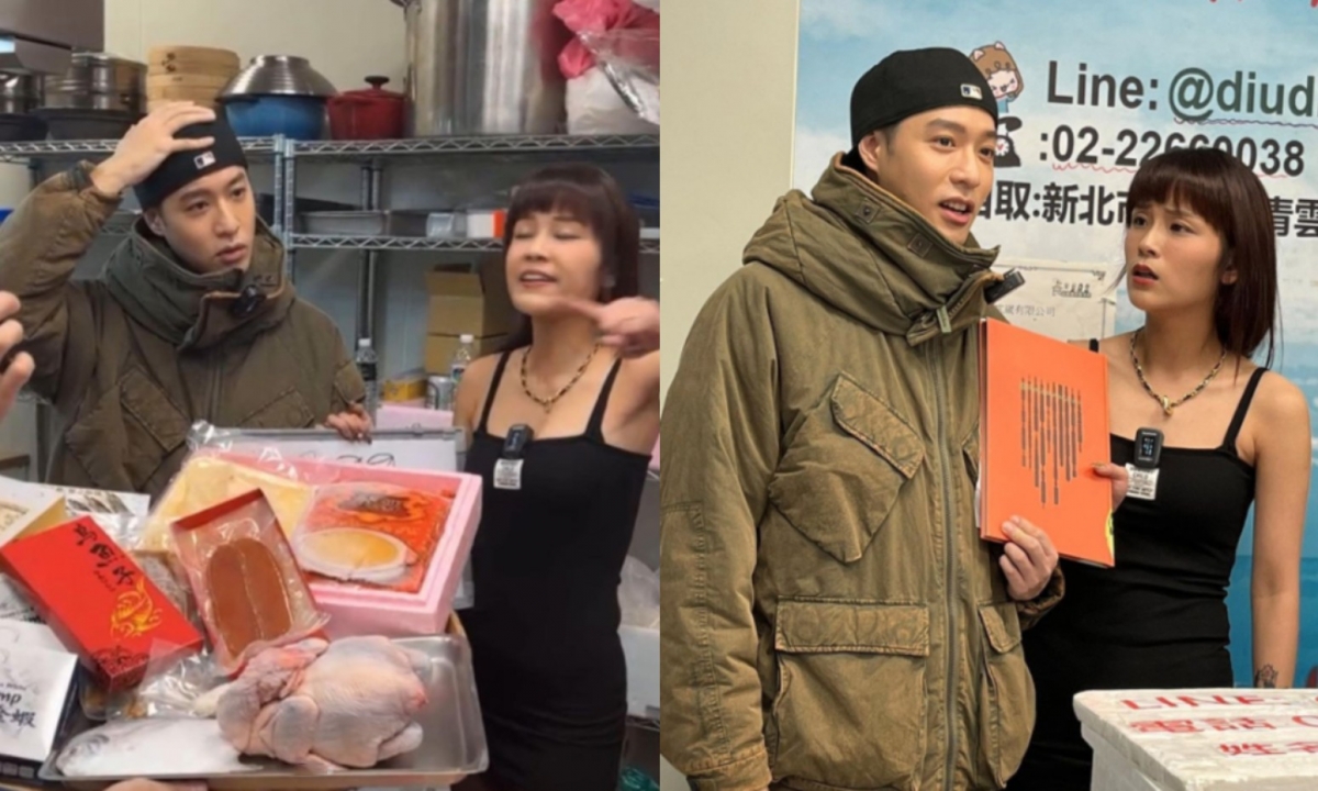 周湯豪自嘲PO出「受驚」模樣，分享直播中的畫面。