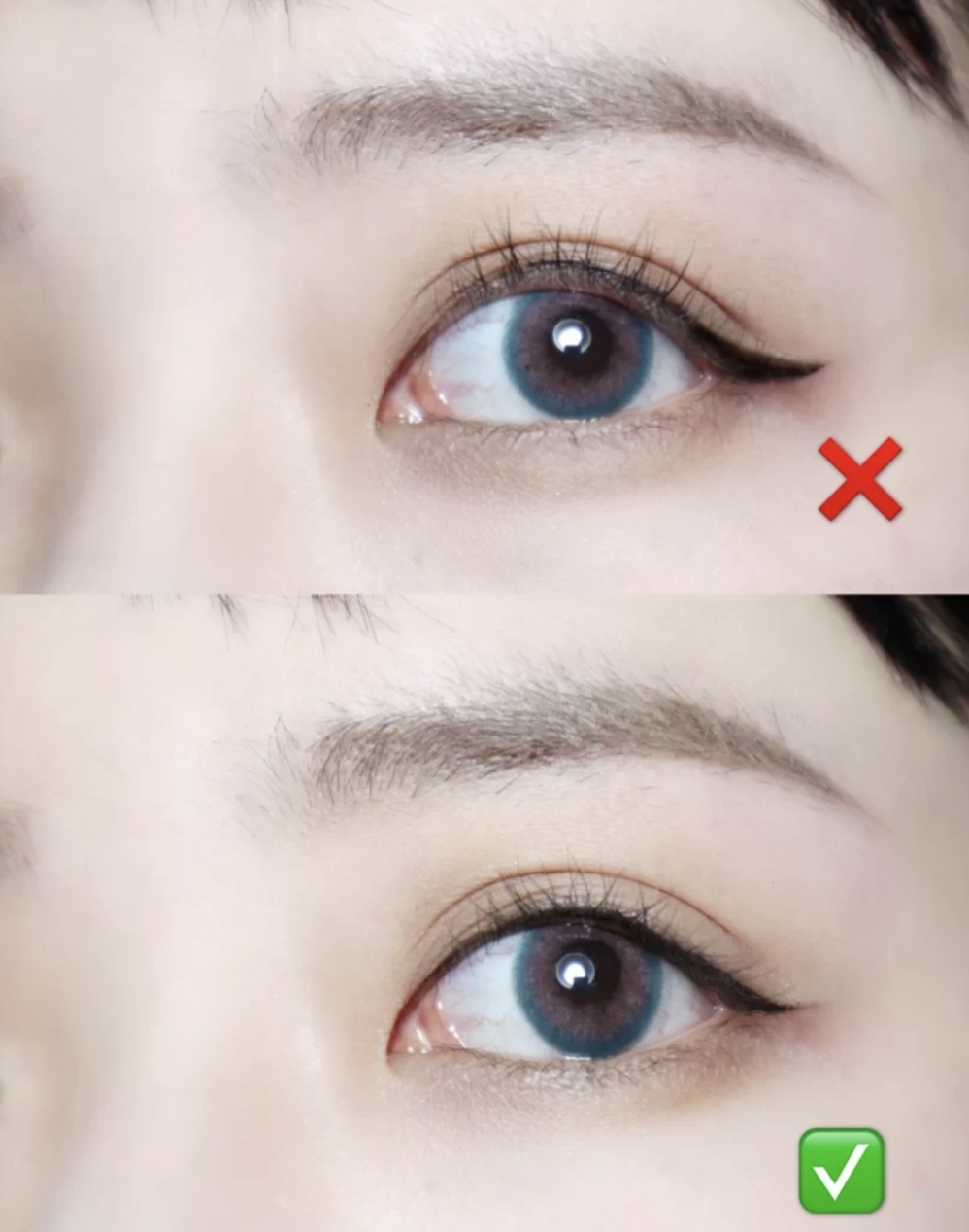 眼線誤區1：眼線畫在睫毛外側大NG！
