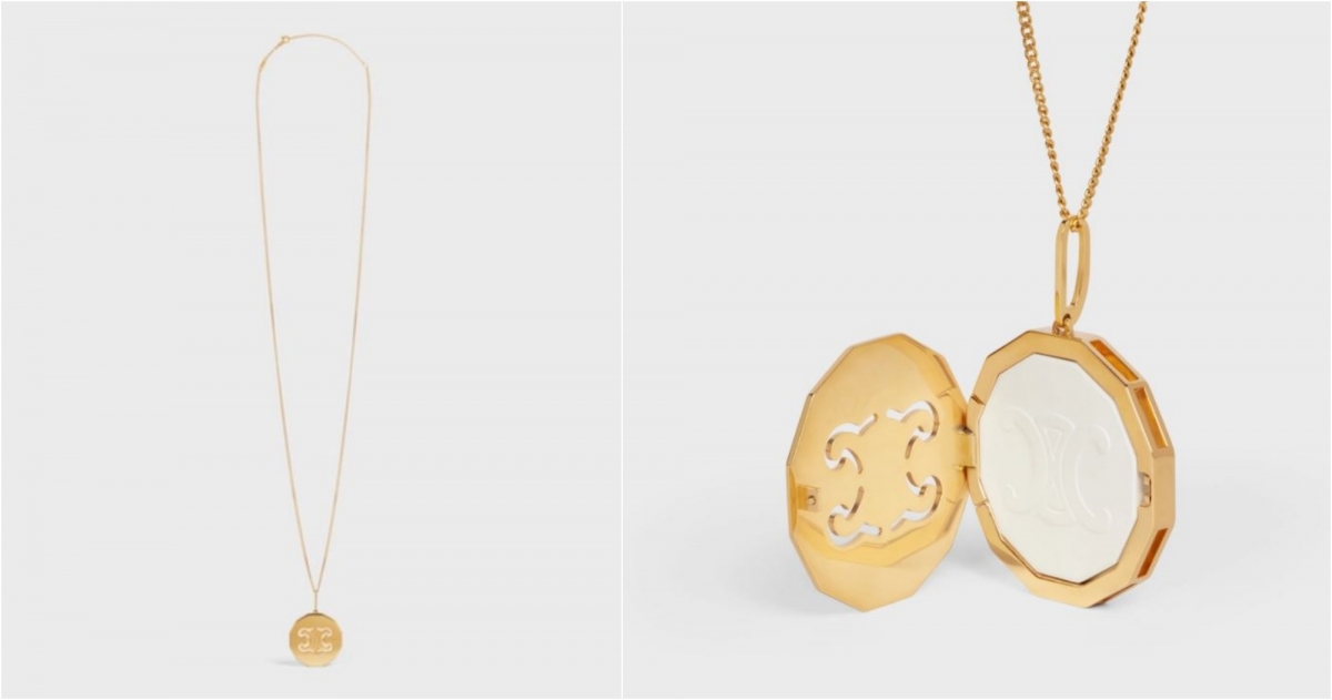 CELINE TRIOMPHE陶瓷頸鍊金色飾面，NT$30,500