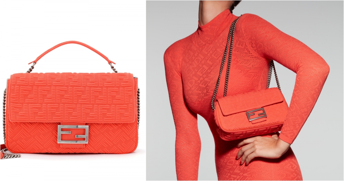 FENDI SKIMS系列 亮橘色鍊帶Baguette,NT$95,000