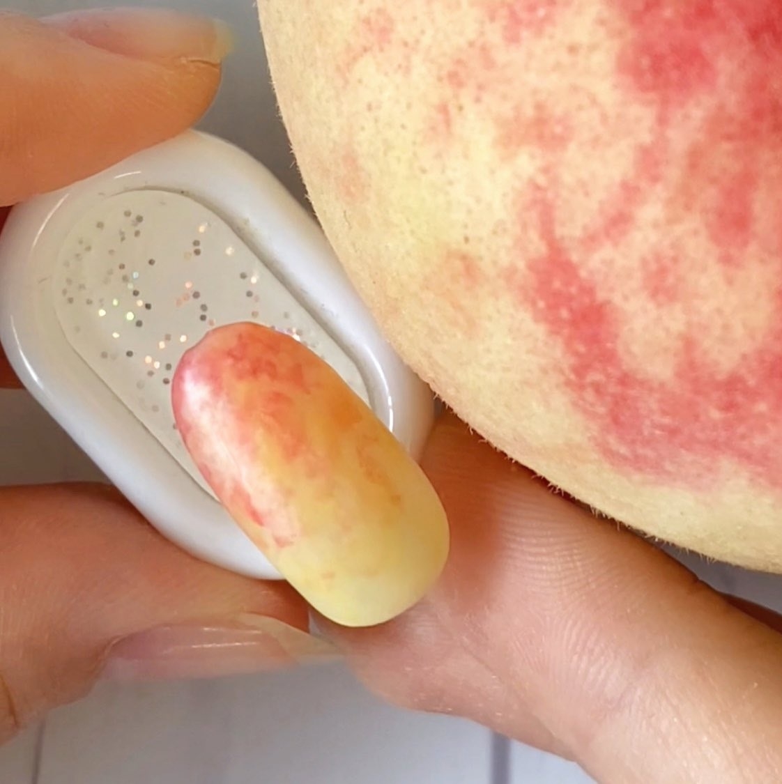 臨摹桃子逼真紋路