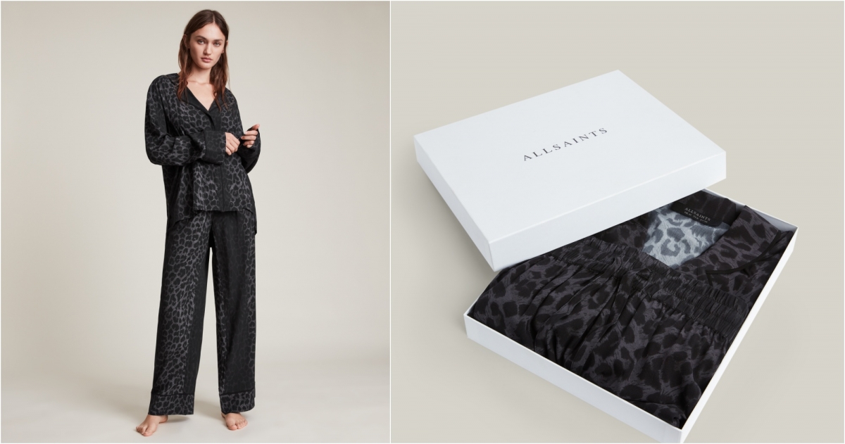 AllSaints Esma豹紋印花睡衣組,NT9,000