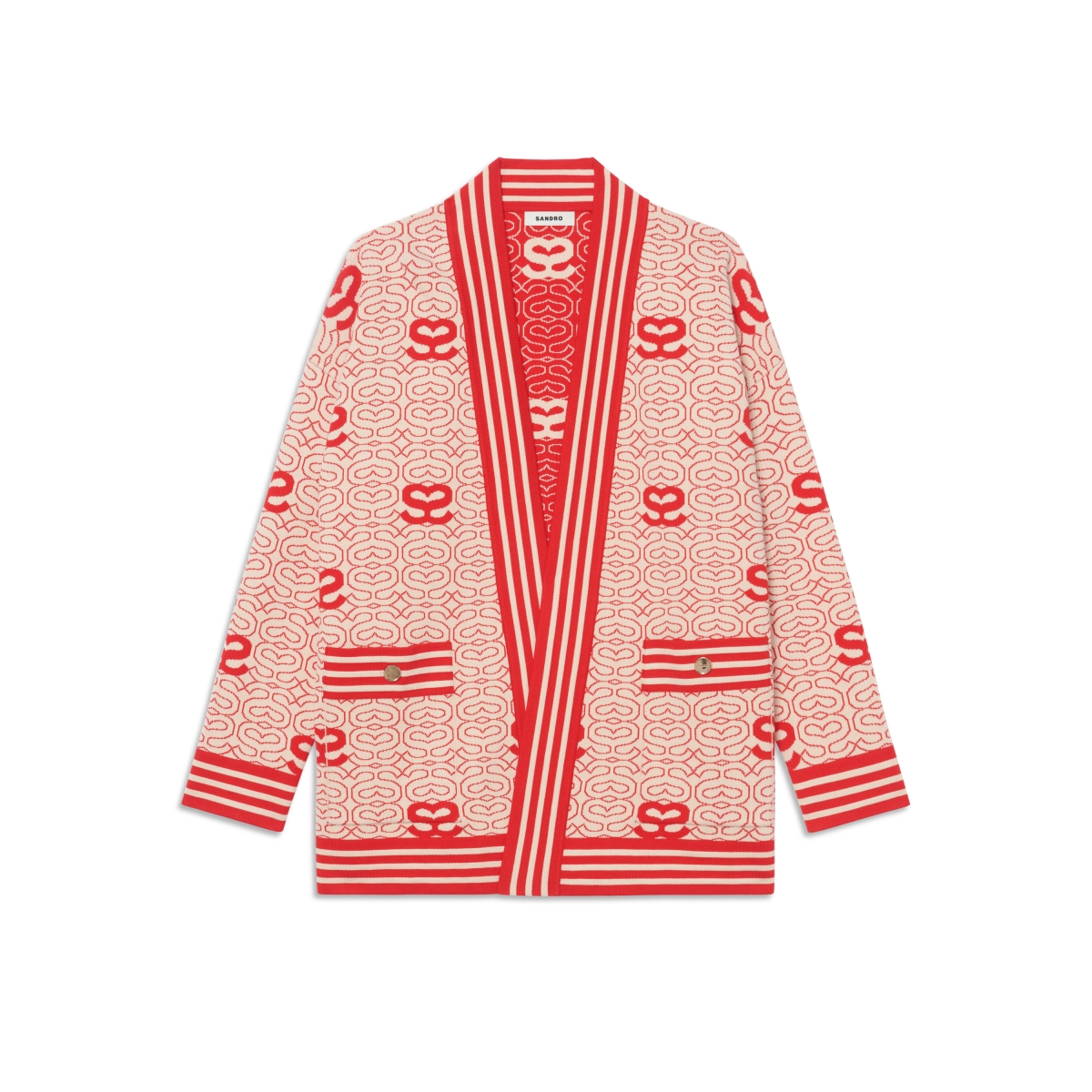 SANDRO S LOGO開襟毛衣,NT12,290