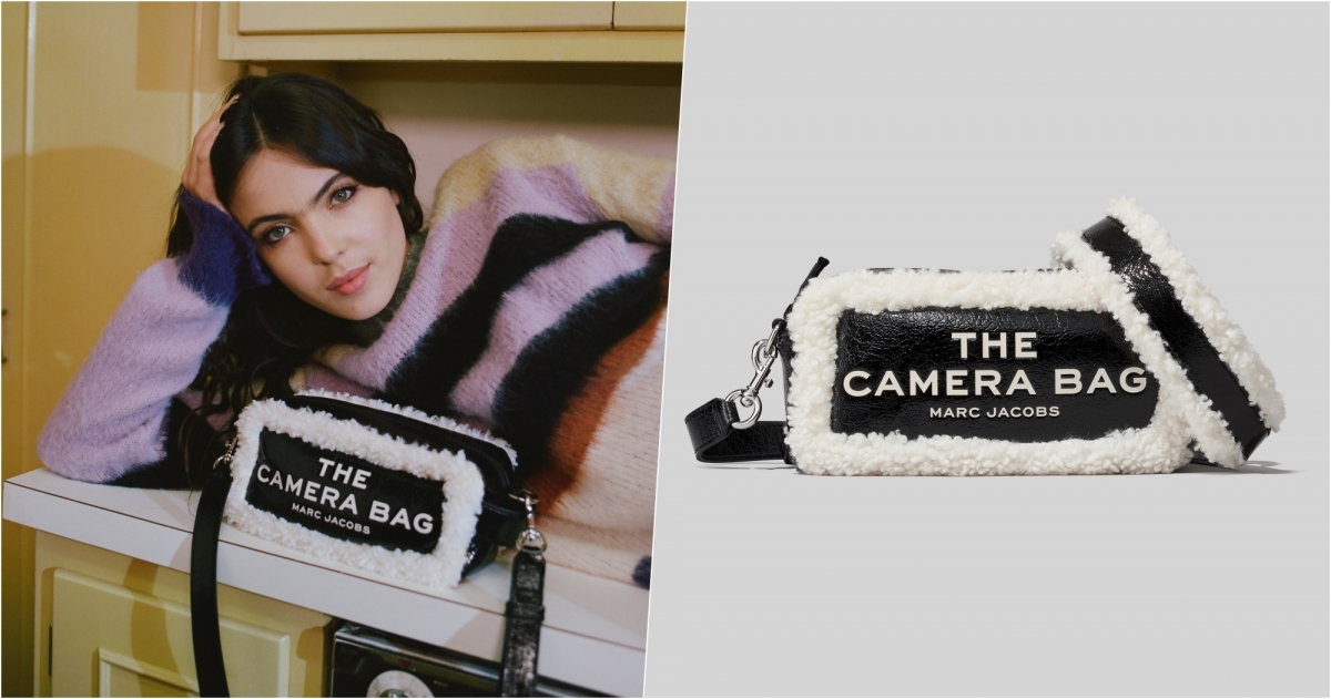 Marc Jacobs 仿羊毛緄邊Camera Bag相機包，NT$14,900