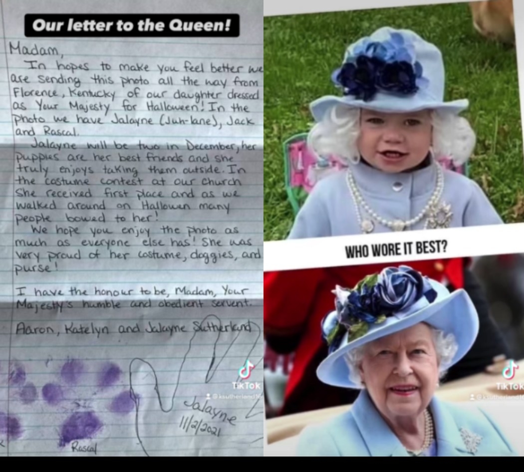 女童的母親幫忙將信件寄給英國女王。