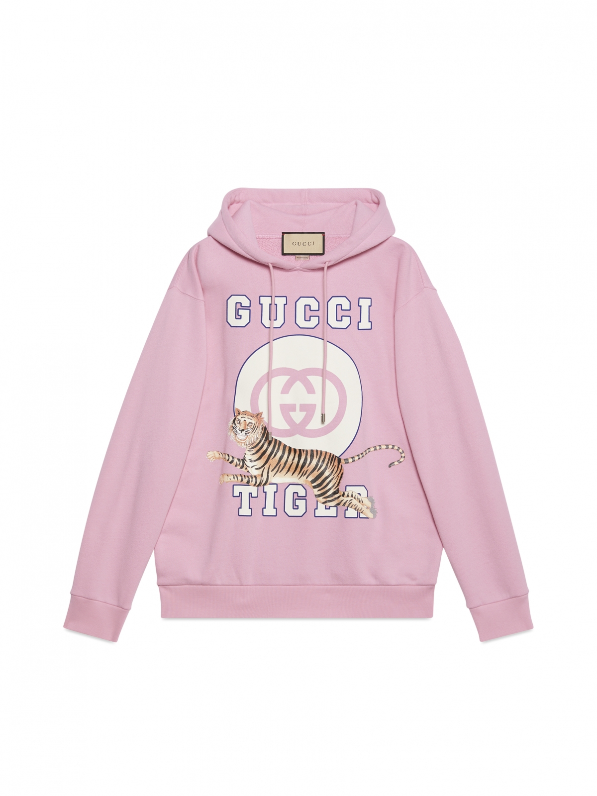 GUCCI虎年主題粉色印花連帽衣,NT$42,000