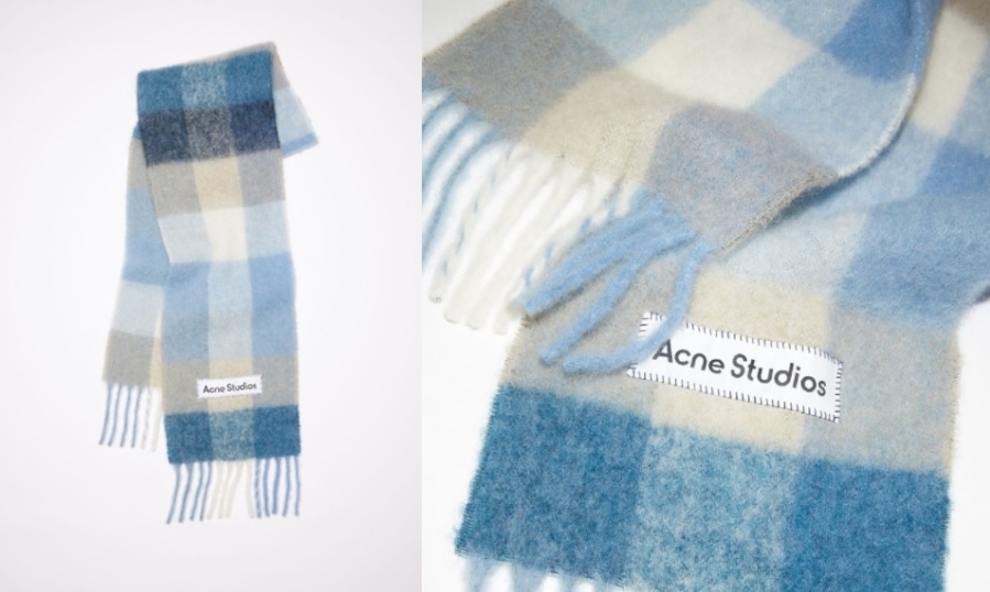 Acne Studios格紋圍巾成近期熱搜商品