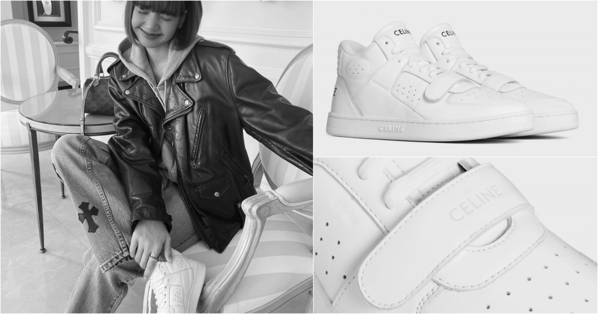 CELINE 小牛皮CT-02綴刮痕中筒運動鞋NT$25,500