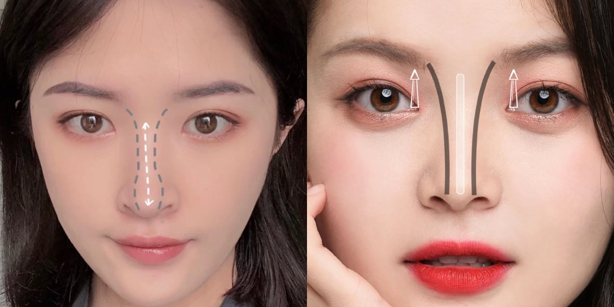 不同鼻型鼻影修容技巧2:短鼻子