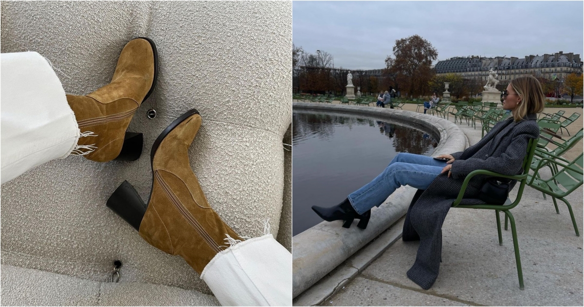 2022短靴顯瘦穿搭02:長褲不貼腿,硬挺材質修飾小腿肌