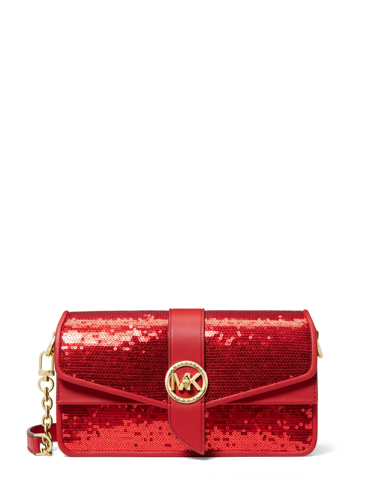 MICHAEL KORS Greenwich 紅色亮片鍊帶包,NT$19,000