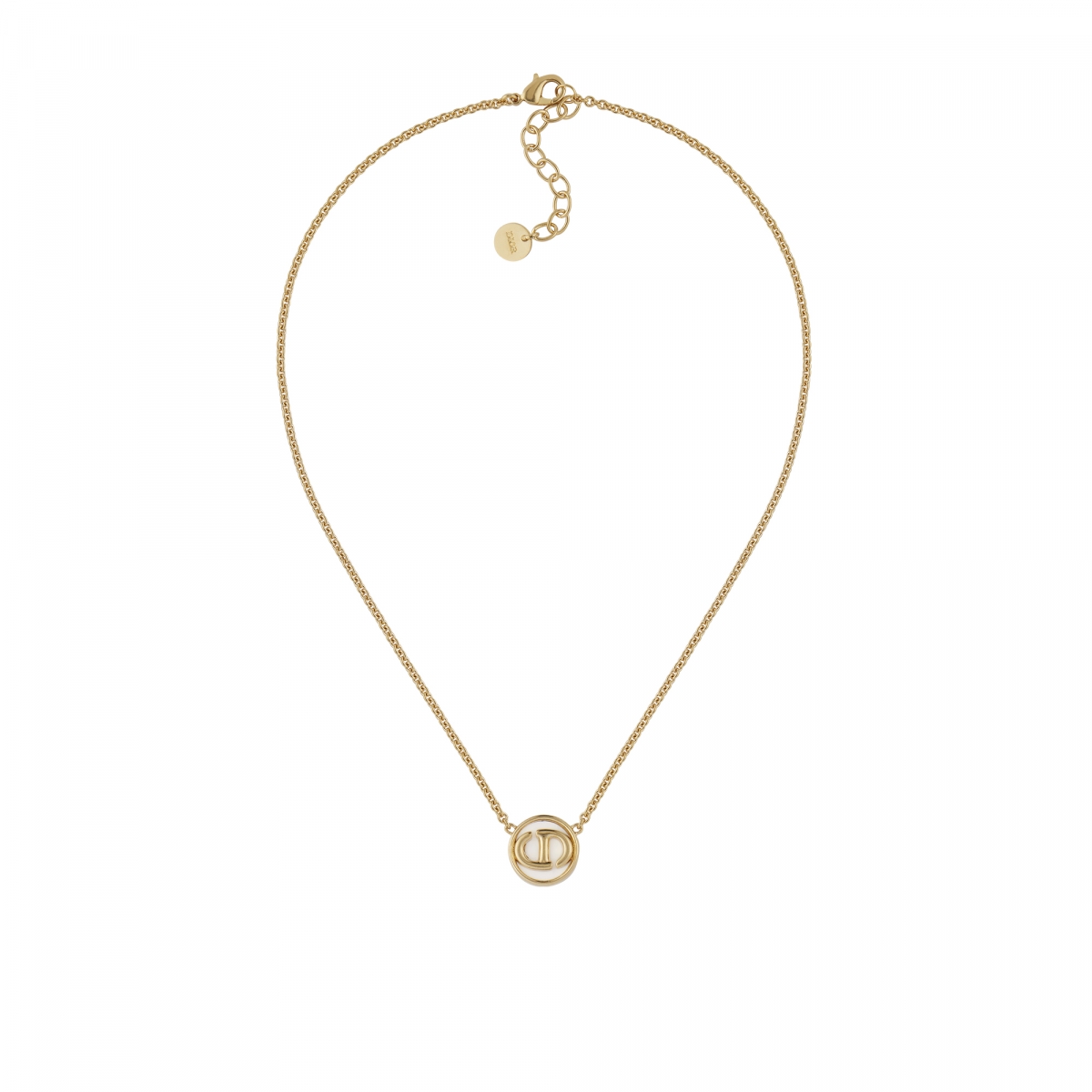 DIOR CD Navy 金屬圓章項鍊，NT$21,000