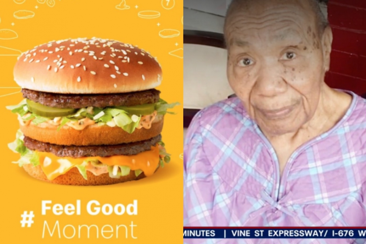 一名百歲人瑞分享自己的長壽秘訣是「吃大麥克」。