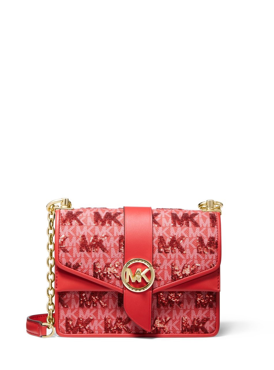 MICHAEL KORS_Greenwich 紅色印花鍊帶包,NT$18,700