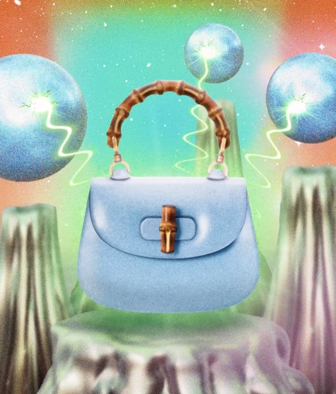 全新設計的 Gucci Bamboo 1947 手袋。