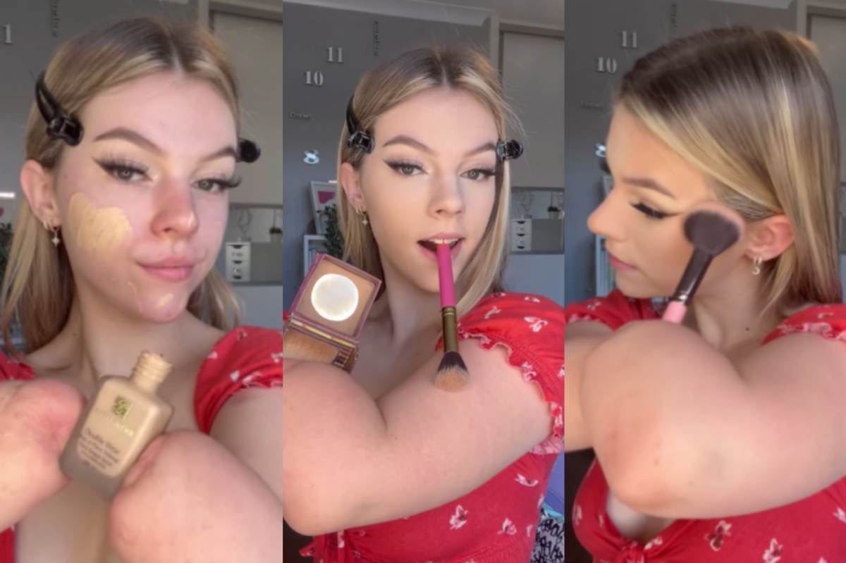 雖然失去了手、腳但伊莎貝爾依然可以自己畫眉毛、上粉底、以刷具刷上腮紅與唇彩。