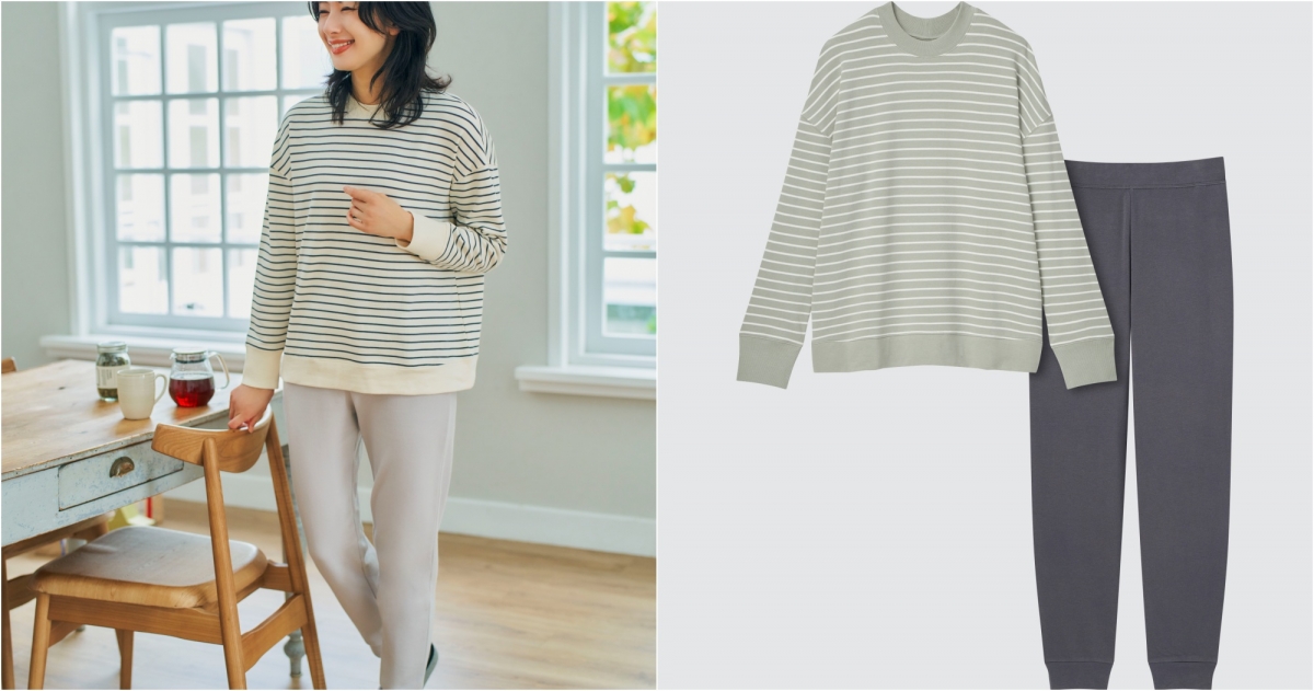 UNIQLO特級彈性條紋休閒服組,NT$990