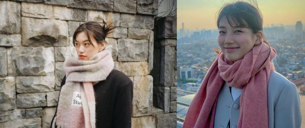 不少韓星都有戴過Acne Studios的圍巾