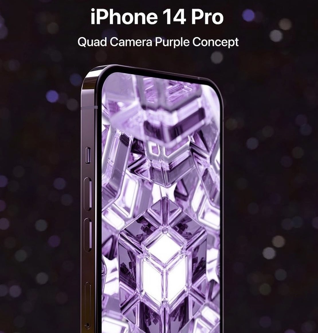 iPhone 14渲染圖冰晶葡萄紫