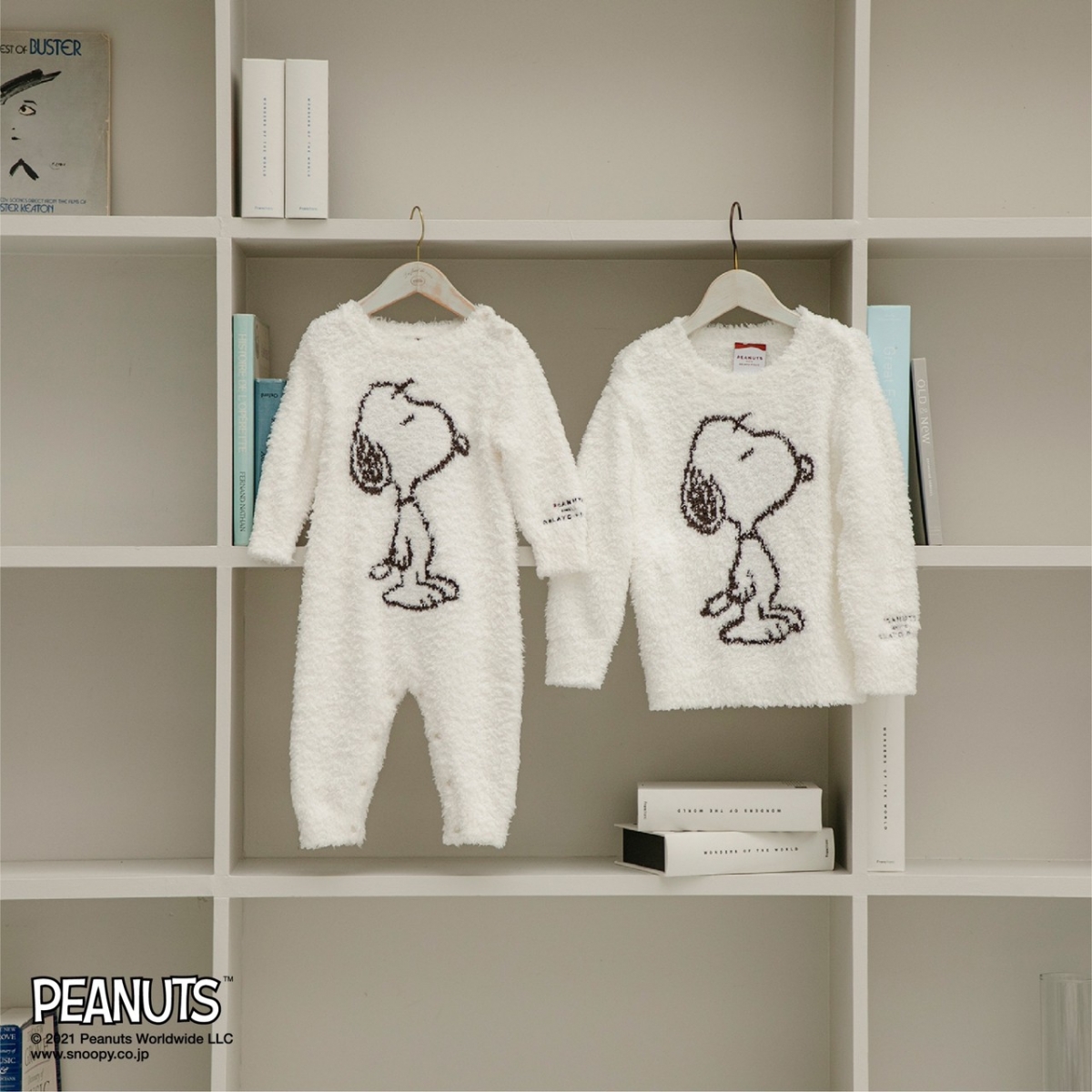 gelato pique 【PEANUTS】BABY-GELATO緹花連身衣,NT$2480+【PEANUTS】KIDS-GELATO緹花上衣,NT$2000