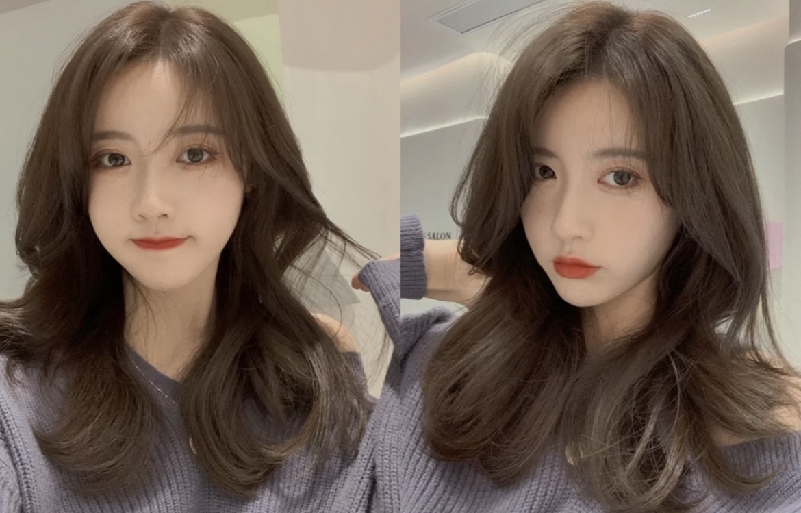 中長髮髮型推薦：韓式氣墊燙