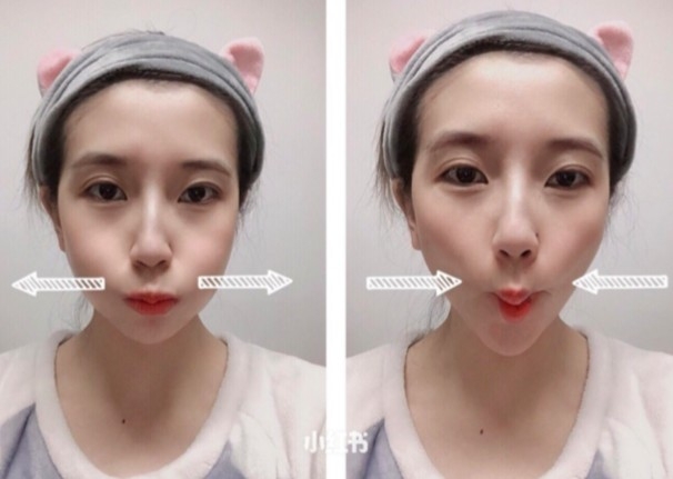 瘦臉按摩步驟5：收縮咬肌