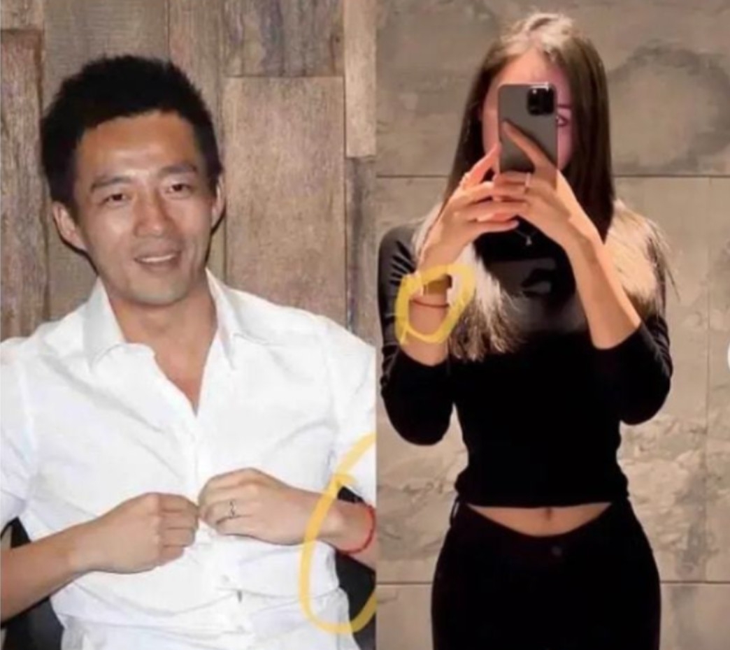 汪小菲與張穎穎似乎也有同款手鍊。