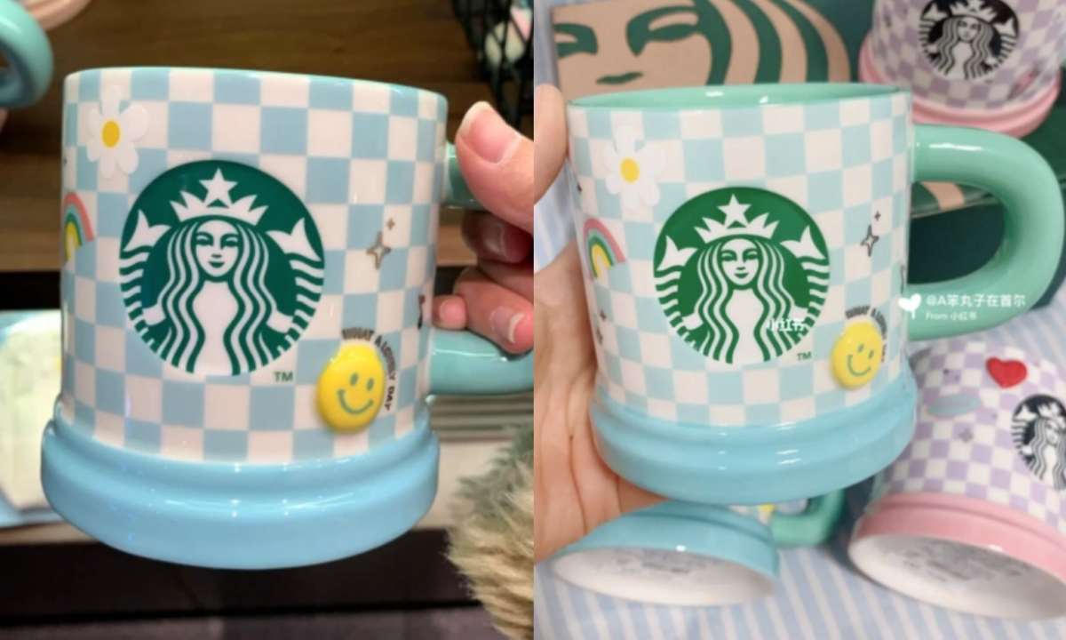 Tiffany藍綠色的棋盤格撞色馬克杯意外成銷量黑馬。