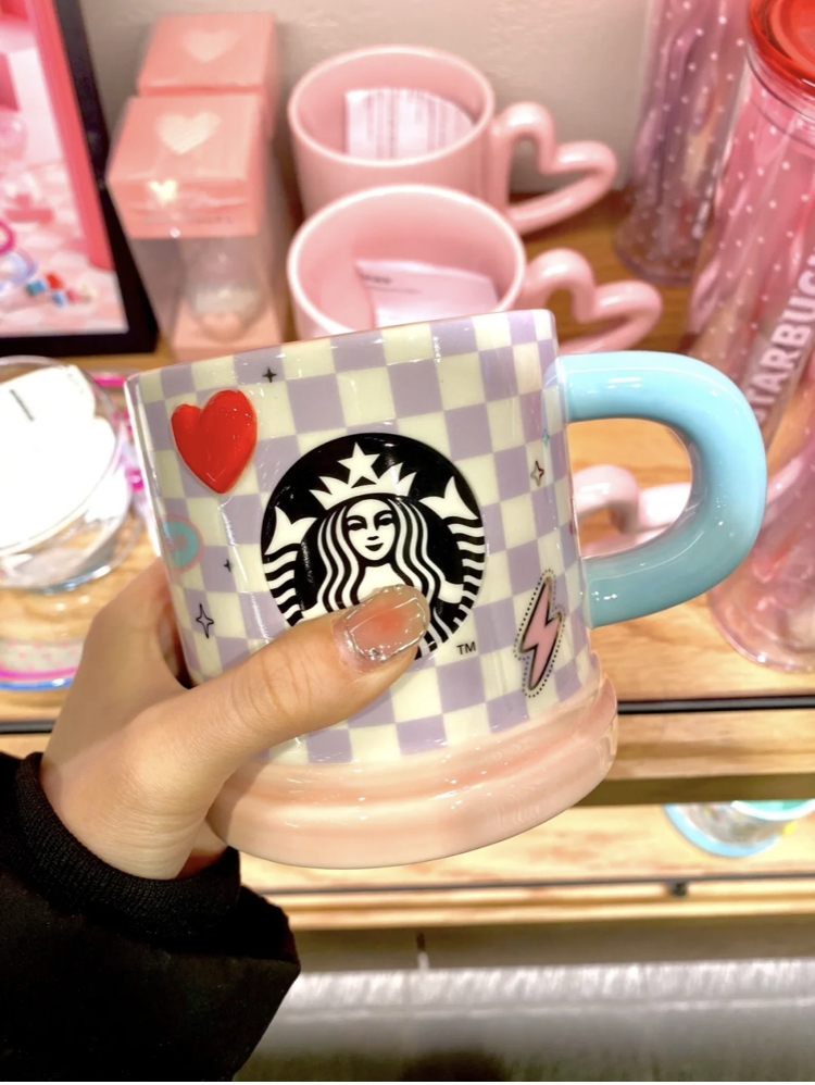 格紋童趣馬克杯