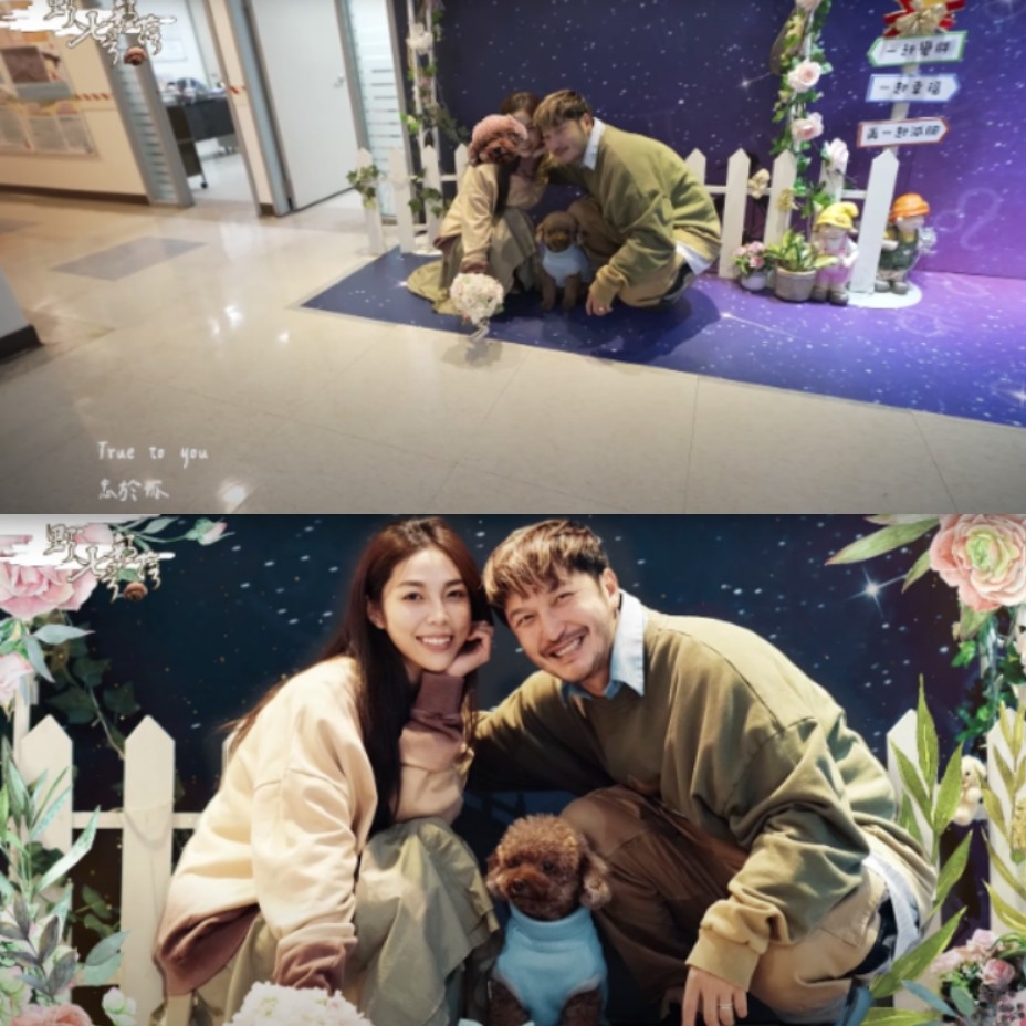 在影片的最後，KID將「狗頭貼紙」拿下來，曝光與東區妹仔的合照。